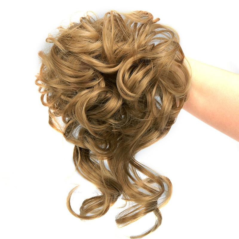 Scrunchie hosszabbítók rendetlen göndör kontyban