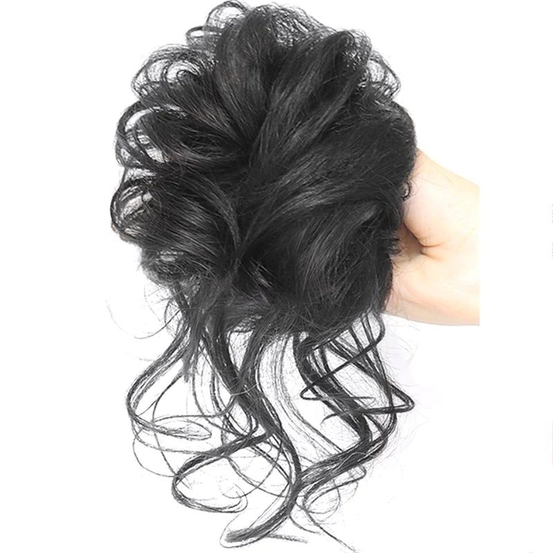 Scrunchie hosszabbítók rendetlen göndör kontyban