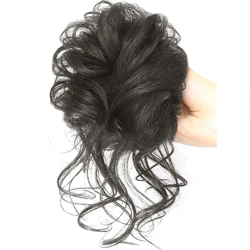 Scrunchie hosszabbítók rendetlen göndör kontyban