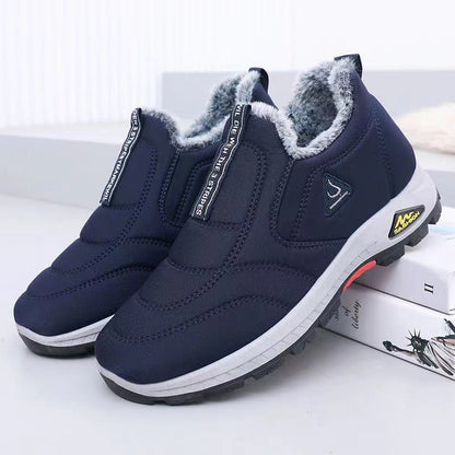 Sapatos masculinos grossos, de veludo, quentes e casuais de algodão esportivo